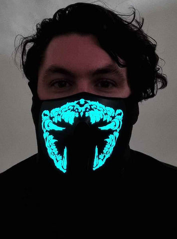 Darrahopens Occasions > Costumes > Costumes & Accessories Monster Green and Yellow Teeth Sound Activated Light Up Mask