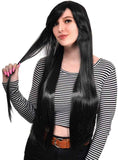 Darrahopens Occasions > Costumes > Costumes & Accessories Morticia Womens Extra Long Straight Black Costume Wig
