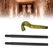 Darrahopens Occasions > Costumes > Costumes & Accessories Mystical Pharaoh Accessory Ancient Egyptian Style Staff Scepter Costume Accessory Prop for Halloween Dress Up Parties Golden Snake Head In Australia - Darrahopens