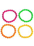 Darrahopens Occasions > Costumes > Costumes & Accessories Neon Beaded 4 Pack 1980s Bracelets
