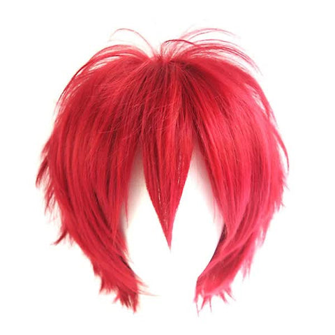 Darrahopens Occasions > Costumes > Costumes & Accessories /NN/ Wig Short Style Adjustable High Temperature Fiber Men's Anime Cosplay Hairpiece for Party Burgundy