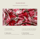 Darrahopens Occasions > Costumes > Costumes & Accessories Off-white Leopard Print Chain Pattern Elegant 90x90cm Satin Silk Scarf for Women - Double-Sided Printed Square Headscarf Shawl Wrap - Lightweight Versatile Fashion Accessory for Mother's Day Gift