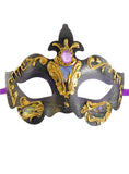Darrahopens Occasions > Costumes > Costumes & Accessories Ornate Black and Purple Crackle Baroque Masquerade Mask