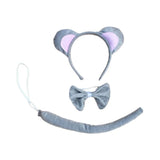 Darrahopens Occasions > Costumes > Costumes & Accessories pcs Children Adult Animal Costume Set Cute Mouse Ears Headband Bows Long Tail