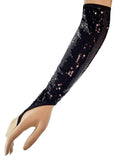 Darrahopens Occasions > Costumes > Costumes & Accessories Plus Size Sequinned Long Black Fingerless Costume Gloves
