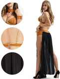 Darrahopens Occasions > Costumes > Costumes & Accessories Princess Leia Captive Adult Costume Halloween Cosplay Black M Size Womens Sexy Costume