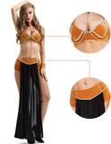 Darrahopens Occasions > Costumes > Costumes & Accessories Princess Leia Captive Adult Costume Halloween Cosplay Black M Size Womens Sexy Costume