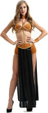 Darrahopens Occasions > Costumes > Costumes & Accessories Princess Leia Captive Adult Costume Halloween Cosplay Black M Size Womens Sexy Costume