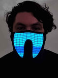 Darrahopens Occasions > Costumes > Costumes & Accessories Purple and Teal Wave Sound Activated Light Up Pattern Mask