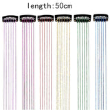 Darrahopens Occasions > Costumes > Costumes & Accessories Purple Laser Iridescent Hair Extensions – 12-Piece Clip-In Highlight Strands (High-Temperature Fiber)
