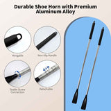 Darrahopens Occasions > Costumes > Costumes & Accessories Retractable Stainless Steel Long Handle Shoe Horn, Portable No-Bend Shoe Helper for Elderly Pregnant Kids