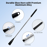 Darrahopens Occasions > Costumes > Costumes & Accessories Retractable Stainless Steel Long Handle Shoe Horn, Portable No-Bend Shoe Helper for Elderly Pregnant Kids