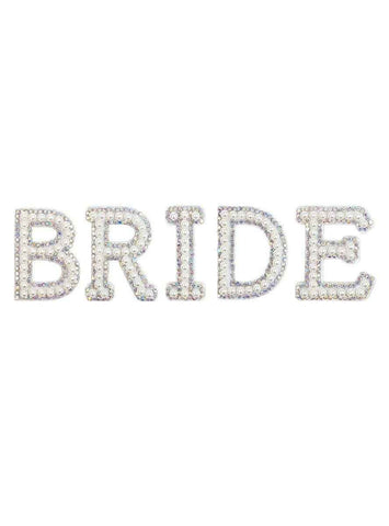 Darrahopens Occasions > Costumes > Costumes & Accessories Rhinestone and Faux Pearl Hens Night BRIDE Letter Set
