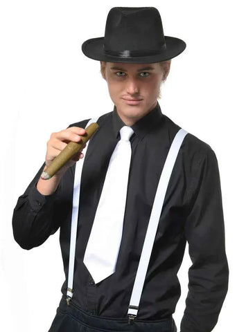 Darrahopens Occasions > Costumes > Costumes & Accessories Roaring 20s White Gangster Costume Suspenders