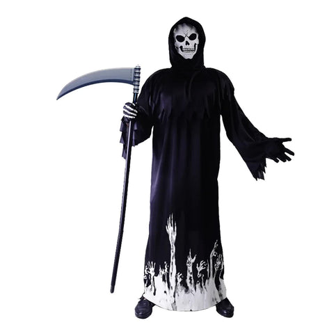 Darrahopens Occasions > Costumes > Costumes & Accessories Scary Adult Glow in the Dark Party Costume Skeleton Reaper Halloween