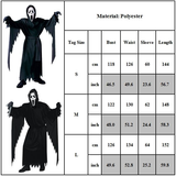 Darrahopens Occasions > Costumes > Costumes & Accessories Scream Ghostface Black Halloween Scary Costume, Men, Adult Size Halloween Masquerade Costume S