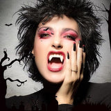 Darrahopens Occasions > Costumes > Costumes & Accessories Set of 4 pairs of vampire teeth - 4 sizes - Halloween cosplay vampire teeth - Includes 5g teeth gum - Great for cosplay at parties - Halloween - Demon - Witch