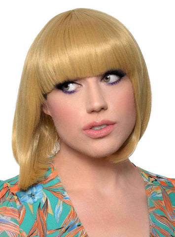 Darrahopens Occasions > Costumes > Costumes & Accessories Short Blonde Heat Resistant Bob Fashion Wig with Fringe