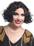 Darrahopens Occasions > Costumes > Costumes & Accessories Short Curly Black 1920s Flapper Womens Costume Wig