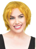 Darrahopens Occasions > Costumes > Costumes & Accessories Short Golden Blonde Pixie Cut Womens Costume Wig