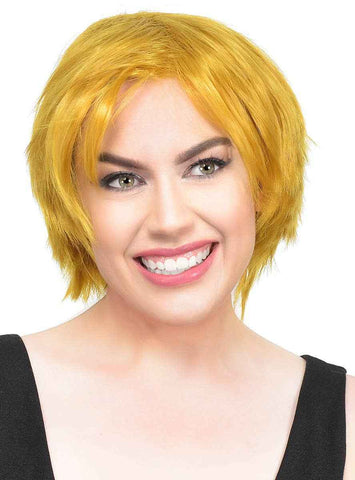 Darrahopens Occasions > Costumes > Costumes & Accessories Short Golden Blonde Pixie Cut Womens Costume Wig