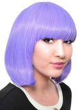 Darrahopens Occasions > Costumes > Costumes & Accessories Short Purple Heat Resistant Bob Fashion Wig with Fringe