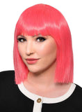 Darrahopens Occasions > Costumes > Costumes & Accessories Short Strawberry Pink Heat Resistant Bob Fashion Wig with Fringe