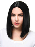 Darrahopens Occasions > Costumes > Costumes & Accessories Sleek Black Womens Deluxe Heat Resistant Bob Costume Wig