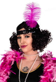 Darrahopens Occasions > Costumes > Costumes & Accessories Soft Feather Pink and Black 1920s Flapper Headband