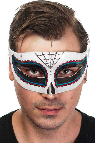 Darrahopens Occasions > Costumes > Costumes & Accessories Spider Eyes Day of the Dead Red and Blue Masquerade Mask