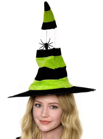 Darrahopens Occasions > Costumes > Costumes & Accessories Spider Witch Green Halloween Costume Hat