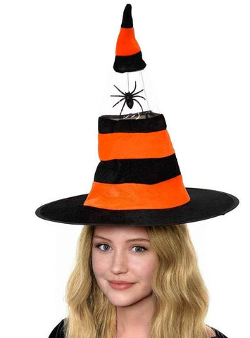 Darrahopens Occasions > Costumes > Costumes & Accessories Spider Witch Orange Halloween Costume Hat