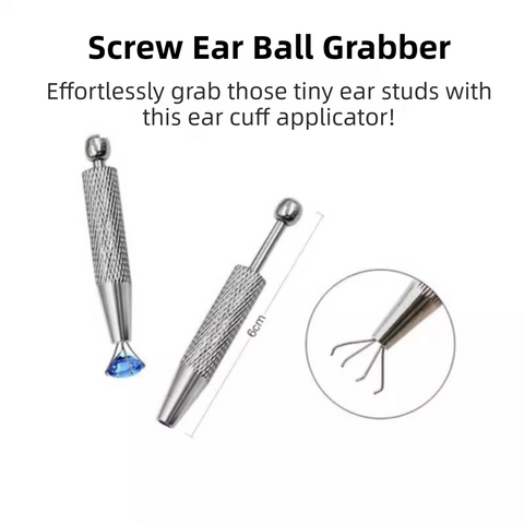 Darrahopens Occasions > Costumes > Costumes & Accessories Stainless Steel Earring Wearer Helper - 4-Prong Grabber Tool , Ear Stud Threaded Ball Fixed Aid (6CM)