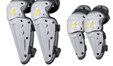 Darrahopens Occasions > Costumes > Costumes & Accessories SULAITE CE Level 1 Certified 4 Piece Motorcycle Protective Gear Set Grey Knee Pads and Elbow Guards Long Shin Armour Quick Release for Motocross Dirt Bike