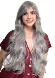 Darrahopens Occasions > Costumes > Costumes & Accessories Tatiana Womens Extra Long Wavy Silver Costume Wig