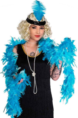 Darrahopens Occasions > Costumes > Costumes & Accessories Two Tone Aqua Feather Boa Costume Accessory