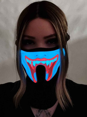 Darrahopens Occasions > Costumes > Costumes & Accessories Vampire Fangs Sound Activated Light Up Mask