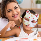 Darrahopens Occasions > Costumes > Costumes & Accessories White Fox Therian Mask DIY Paintable Blank, 15 pcs Cat Halloween Cosplay Masquerade Party