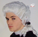 Darrahopens Occasions > Costumes > Costumes & Accessories White Judge Wig Colonial Wig Lawyer Dress Costume Halloween Fancy Party wig