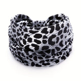 Darrahopens Occasions > Costumes > Costumes & Accessories White Leopard print Yoga Headband – Elastic Sweat-Wicking Hairband for Women