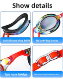 Darrahopens Occasions > Costumes > Costumes & Accessories White Swimming Goggles Mirrored Anti-Fog UV Protection Waterproof HD Silicone Seal Swim Glasses for Men Women Training Racing