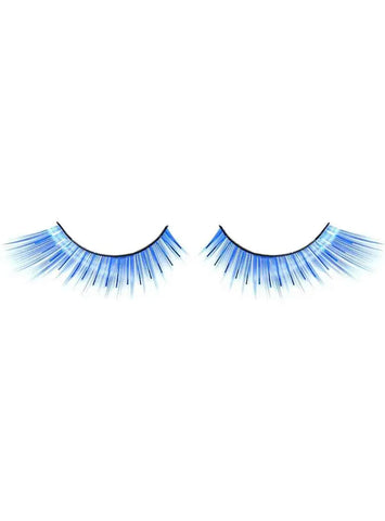 Darrahopens Occasions > Costumes > Costumes & Accessories Winged Blue False Eyelashes with Tinsel Highlights