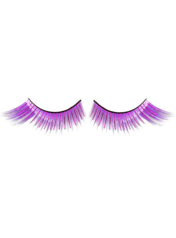 Darrahopens Occasions > Costumes > Costumes & Accessories Winged Purple False Eyelashes with Tinsel Highlights