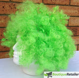 Darrahopens Occasions > Costumes DELUXE AFRO WIG Curly Hair Costume Party Fancy Disco Circus 70s 80s Dress Up - Green