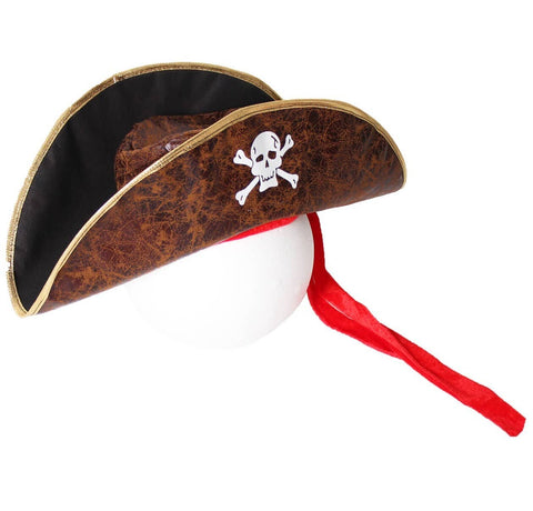 Darrahopens Occasions > Costumes Deluxe Pirate Hat Costume Party Accessory Jack Sparrow - Brown