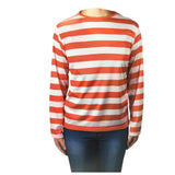 Darrahopens Occasions > Costumes KIDS Red and White Striped Top Wheres Wally Wenda Waldo Shirt Costume Party Book Week - Medium (7-9 Years Old)