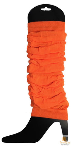 Darrahopens Occasions > Costumes LEG WARMERS Knitted Womens Neon Party Knit Ankle Fluro Dance Costume 80s Pair - Fluro Orange
