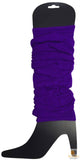 Darrahopens Occasions > Costumes LEG WARMERS Knitted Womens Neon Party Knit Ankle Fluro Dance Costume 80s Pair - Purple