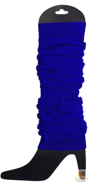 Darrahopens Occasions > Costumes LEG WARMERS Knitted Womens Neon Party Knit Ankle Fluro Dance Costume 80s Pair - Royal Blue