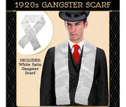 Darrahopens Occasions > Costumes Mens Gatsby 1920s Hollywood Gangster White Scarf Silky Soft with Tassels Costume